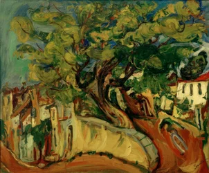 Ch. Soutine, Paesaggio a Cagnes con albero